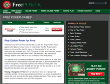 Tablet Screenshot of freepoker.com